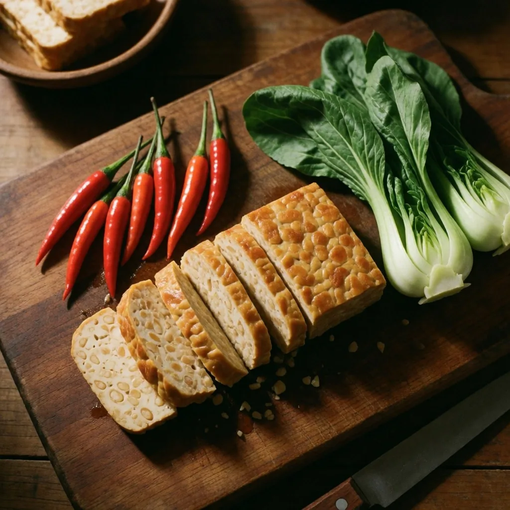 Fresh Indonesian ingredients on a kitchen counter